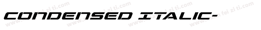 Condensed Italic字体转换
